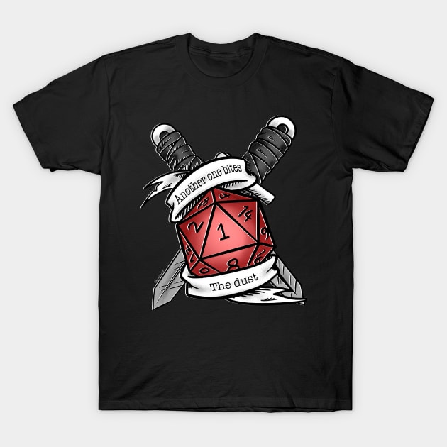 Critical Fail Dice T-Shirt by HannahPalmerArt